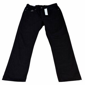 George Men's Regular Hip And Thigh Straight Leg  Black Jeans 32x30